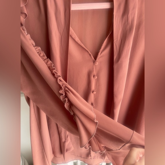 ZARA Ruffled Flowy Blouse - Picture 8 of 8